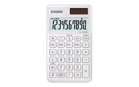 Casio SL-1000SC-WE calculator Pocket Basic White 