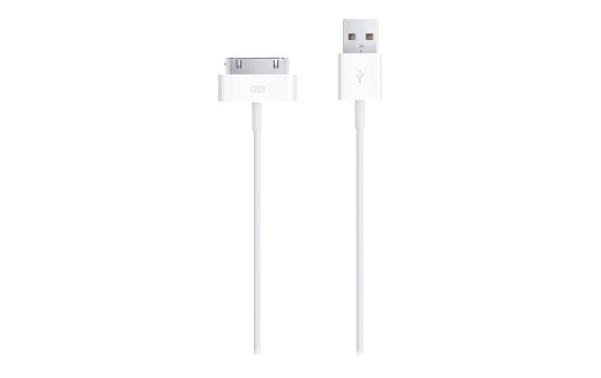 Apple 30-pin to USB Cable - White - USB A - Apple 30-pin - 1 m - Male - Male 