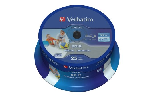 Verbatim DataLife - 25 x BD-R - 25 GB 6x - mit Tintenstrahldrucker bedruckbare Oberfläche 