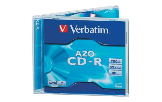 Verbatim AZO Crystal - 10 x CD-R - 700 MB 52x - Jewel Case (Schachtel) 