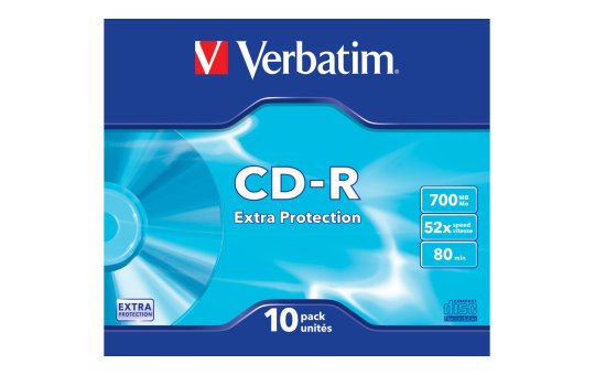 Verbatim CD-R Extra Protection - 52x - CD-R - 700 MB - Slimcase - 10 pc(s) 
